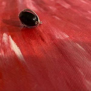 onyx crystal wire ring
